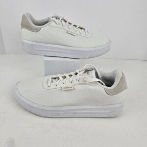 Adidas Womens Court Platform CLN White Casual Shoes Sneakers Size 7.5